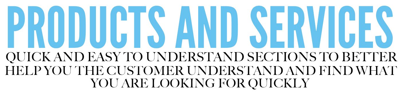 Products and services